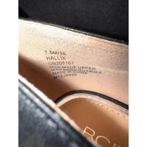 BCBGeneration Black Pointed Toe Pumps Silver Chain Trim Stiletto Heels Size 7.5 - Picture 9 of 9